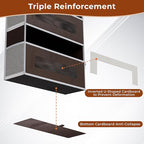 5 Tier Over The Door Organizer - Large Capacity Behind Door Hanging Shelves with 10 Mesh Pockets and Clear Windows, Closet Organizers and Storage for Bathroom, Bedroom, Nursery, Brown
