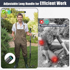 Hoe Garden Tool, Hollow Hoe with 55-85 Inch Long Handle, Adjustable Manual Weeder Heavy Duty Garden Hoe for Weeding, Digging, Hoeing, Cutting and Loosing Soil