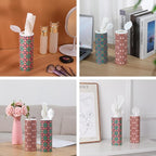 Carson Works Car Tissues Holder 4 Packs Round Car Tissues Cylinder Fit for Car Cup Holder, Home Small Tissue Dispenser with Facial Tissues for Travel Car Bathroom Office