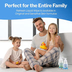 Refresh Wipes Foam Value Bundle – 3 Travel Foams + 8oz Refill – Eco-Friendly Wet Wipe Alternative