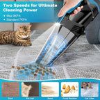 Blestan Cordless Car Vacuum Lightweight High Power Handheld Vacuum Cleaner with LED Light, Hand Vacuum for Car Home Office and Pet Hair, BlackBlue