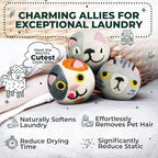 No More Dryer Sheets! XL Wool Dryer Balls 6-Pack, Reusable Laundry Softener & Static Reducer, Eco-Friendly, Long-Lasting, Safe for Sensitive Skin
