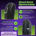BWZ600 Direct Ultrasonic Bat Repeller - Featuring Bat-ZoneZonic™ Frequency Control for Precise Repelling of Bats (Midnight Black)