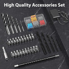 Cordless Drill Set,12V Power Drill Driver 3/8" Keyless Chuck with 92 Acessories, Built-in LED Light, 25+1 Position, Electric Drill for Home DIY Projects (Green)