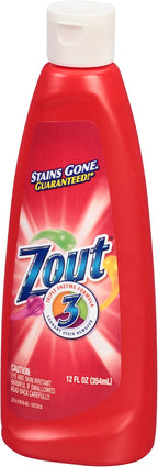 Zout Laundry Stain Remover, Triple Enzyme Formula, 12 Ounce (Pack of 3)