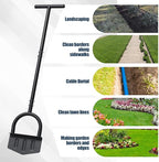 Heavy-Duty Manual Grass Edger Tool - 39 Inch Half Moon Lawn Edger with Wide Footplate. All-in-One Steel Border Edger for Landscaping, Garden Edging, Creating Trenches and Burying Irrigation Cables