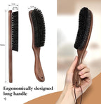 BFWood Clothes Brush, Boar Bristle Lint Brush for Suits, Cashmere, Wool, Velvet, Suede and Pet Hair, Large Black Walnut Wood Handle