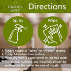 Granite Gold Shower Cleaner Spray for Quartz,Granite,Marble,Ceramic,and Other Stone Tub Surfaces,Made in the USA,24 Ounces,Gold,(Pack of 2)