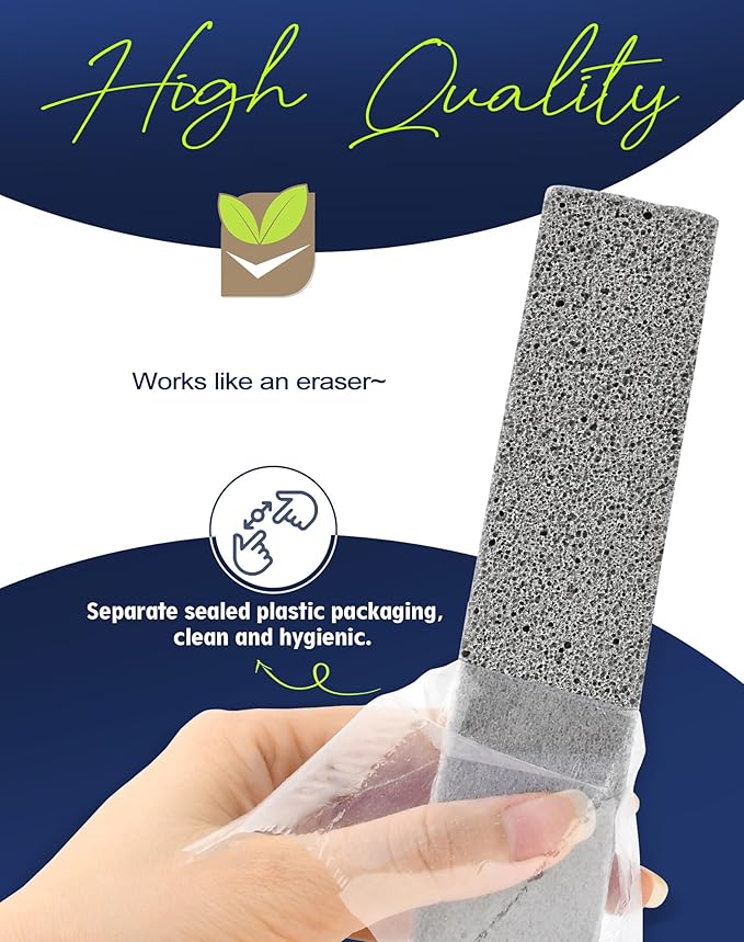 Maryton Pumice Stone for Toilet Cleaning, Non Scratch Pumice Stone for Cleaning Hard Water Stain on Toilet Bowl, Tile, Kitchen, Pack of 32