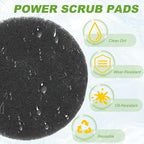 Power Scrub Pads, Scrubbing Pads 1000 Grits Scouring Discs - Fitting for (Home Kitchen Cleaning - Drill Attachment - Scrubber Replacement) 6 Pcs & 5 Inch & Gray