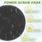 Power Scrub Pads, Scrubbing Pads 1000 Grits Scouring Discs - Fitting for (Home Kitchen Cleaning - Drill Attachment - Scrubber Replacement) 16 Pcs & 4 Inch & Gray
