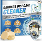 Garbage Disposal Cleaner and Deodorizer Tablets - 50 Count (1-Year Supply), Powerful Foaming Sink Cleaner, Quickly Eliminates Odors, Natural Drain Odor Eliminator for Kitchen Disposal Care