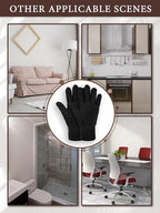 Patelai 3 Pairs Microfiber Plant Dusting Gloves Leaf Cleaning Gloves for Indoor Plants, Blinds, Furniture, House (Black,Brown,Khaki,Small)
