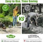 DEROFIT Crack Weeder Moss Remover Brush with 45 inch Handle,Manual Crevice Weeding Tool Stand Weed Puller Grout Brush for Deck,Patio,Sidewalk, Walkway,Driveway, Paving,Crevice Cleaning Tool