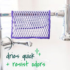 Scotch-Brite® Stay Clean Scrubbing Dish Cloths, Reusable and Long-Lasting Mesh Dish Rags That Dry Fast to Resist Odors, Scratch-Free Scrubber Wipes That are Safe on All Surfaces, 2 Dish Towels