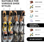 Simple Houseware 24 Pockets Large Clear Pockets Over The Door Hanging Shoe Organizer, Black (56" x 22.5")