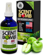 Scent Bomb Air Freshener Spray, Long-Lasting Odor Eliminator for Home & Car, Effective Deodorizer Spray for Kitchen, Bathroom, Fresh Room Spray & Smell Neutralizer, Green Apple