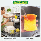 HOMERHYME Heavy Duty Scrub Sponges 24 Pack, Double-Side Design, Long-Lasting Kitchen Sponges, High Density Dish Sponge.