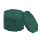 uxcell 8Pcs Scrubber Scouring Pad, 4 Inch 240 Grits Drill Power Brush Hoop and Loop Scrub Pads Discs Polishing Pad for Household Furniture Automotive Cleaning, Green