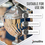 Jenolite Liquid Metal Polish 500 ml / 16.9 fl oz. Multi‑Purpose for Silver, Brass & Copper Cleaner for Chrome, Stainless Steel & Pewter. Industrial Strength, Made in Britain.