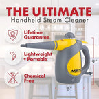 Vapamore MR-75 Amico Handheld Steam Cleaner, 17 Attachments Including the Turbo Pet Tool, Chemical Free Professional-Grade Handheld Steamer Quickly & Easily Cleans Upholstery, Bathrooms, Cars & More