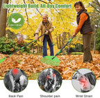 Lightweight Plastic Leaf Rake for Lawns - 16.5'' Wide Garden Rake for Leaves,Gentle on Lawn,50'' Adjustable for Women Seniors Kids,Outdoor Yard Rakes for Sweep Leaves,Grass, Pine Needle