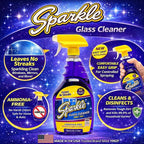 Sparkle Glass Cleaner Refill 1 Gallon (128 Fl Oz) – Ammonia-Free Heavy Duty Streak-Free Formula for Windows, Mirrors & Glass (Pack of 6)