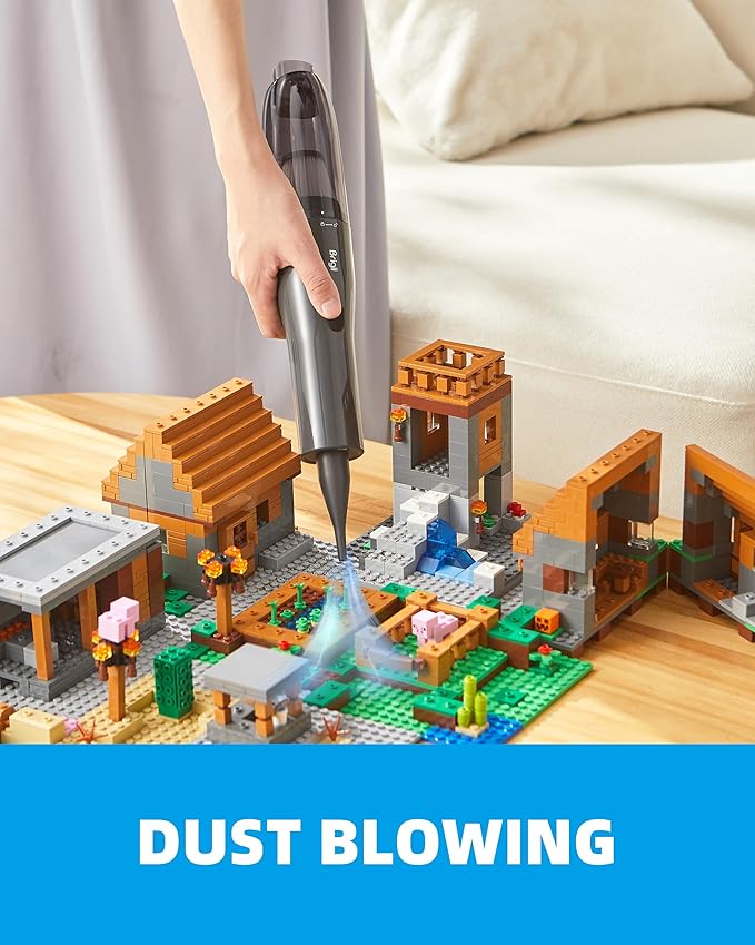 Brigii Crevice Vacuum, Cordless Mini Vacuum, 2 in 1 Handheld Vacuum & Air Duster, Lightweight 0.88lbs, USB-C Rechargeable-M5