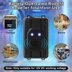 Qualirey 9 Pcs Ultrasonic Rodent Repellent for Car Engines Car Rodent Repeller Under Hood Battery Operated Rat Repellent with Strobe Light Keep Pest Squirrels Mice Out of Garage RV Outdoor