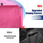 Cosy Family 12 Pack Heavy Duty Extra Large Moving Bags with Backpack Straps - Strong Handles & Zippers, Storage Totes For Space Saving, Fold Flat, Alternative to Moving Box, Pink