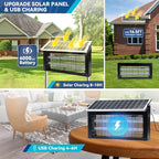 Solar Bug Zapper Outdoor, LANGY Mosquito Zapper 6000mAh, Portable Solar Fly Zapper Waterproof 4500V, Rechargeable Mosquito Killer, Cordless Fly Insect Mosquitos Trap for Patio Yard Home Garden Camping