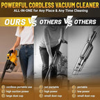 Cordless Vacuum Cleaner Compatible with Dewalt 20V Battery (No Battery), 50kPa 125AW Strong Suction | 5 HEPA Filters | 4-in-1 Nozzle | 65CFM Brushless Handheld Vacuum for Home, Car, Pet (Tool Only)