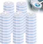 Disposable Toilet Brush & Wand Refills, 50 Count 3-Layer Octagonal Toilet Cleaner Heads, Compatible with Most Standard Toilet Wands, Hygienic Bathroom Deep Cleaning