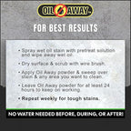Oil Stain Fighter Starter Kit with Pretreat Solution for Maximum Results | 2 oz. Pretreat Spray + 5 oz. Enzyme Powder | No Rinse Safe Concrete Cleaning Duo for Driveways and Patios | Starter Size