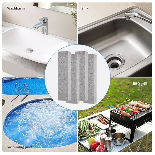 10 PCS Scouring Stick, Pumice Stone for Toilet Bowl Cleaning, Scouring Stick Remove Toilet Bowl Hard Water Rings, Calcium Buildup and Rust Suitable for Cleaning Household Bath Kitchen Pool Stove Grill