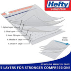 Hefty Vacuum Bags for Clothes 4 Pack, Space Saving Large Vacuum Storage Bags (34 X 22 Inches) Compression Seal for Bedding, Travel Pump Included (4 Large Heavy Duty)