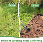 Weed Puller Tool with Long Handle, 60" Weed Remover Tool, 2 in 1 Weed Rake & Garden Hoe for Weeding, Weeder Tool with Detachable Handle, Uprooting Weeding Tool for Yard, Lawn, Patio, Garden