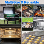 Palksky Oven Rack Cleaning Bags, 27.5''*19.6'' Heavy Duty No Scrub Oven Rack Cleaning Bags, Reusable Leak-Resistant PE Bags for Deep Soaking Grill Grates, BBQ Racks, No Cleaner Included, 10 Pack