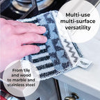 Skoy Scrub, 4-Pack Reusable, Non-Scratching Dish Scrubber for Kitchen and Household Cleaning, Planet-Friendly, Dishwasher Safe Soft Scrub, Monochromatic Colors