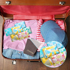 24 Packs Travel Size Tissue Pocket Slim Pack Facial 3 Ply Wallet Size Pocket Tissues for Travel Wedding Party Favors, 6 Styles(Cute Geometric)