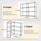 M MZG 4 Tiers Storage Shelves Load 1200LBS, Metal Shelving Wire Metal Shelving Unit Shelves for Storage Adjustable Garage Shelving for Pantry Kitchen Garage Black 15.8" D x 33.5" W x 59.5" H