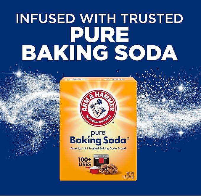 ARM & HAMMER Plus OxiClean with Odor Blasters Liquid Laundry Detergent, Laundry Odor Remover, Attacks Stains, Fresh Burst Scent, 74 Loads, 96.2 Fl Oz