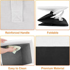 TasticTotes laundry basket 3-Pack, laundry hamper, Hamper with handles, collapsible laundry baskets, Waterproof dirty clothes hamper, Towel Storage for Home or Dorm, 88L-Black