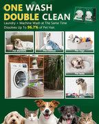SEMECH by Seedshub Pet Hair Dissolver for Washing Machine-2 Sachets, 96.7% Hair Dissolution, Dog & Cat Hair Remover, Removes Odors & Residue, HE Compatible for Front & Top Load Washers, Septic Safe