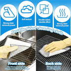 XANGNIER 9 Pack Oven Rack Cleaning Bags Kit with Brush,No Cleaner Included,Simple to Use,No Messy Hands Reusable Leakproof Soaking Cleaner Bags for Removable Metal Rack,BBQ Grills,Grill Grate