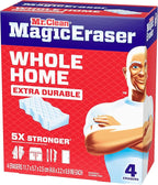 Mr. Clean Magic Eraser Sponge, All Purpose Cleaner, Cleaning Scrubber, Wall, Sneaker, Kitchen, Bathroom, Shower Cleaner, Cleaning Supplies, Melamine Sponge, Cleaning Pads, Extra Durable, 4ct
