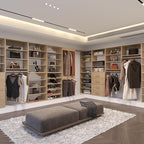 MODCART Short Tower Closet Unit, Modular Closet System, Wood Closet System Organizer with Storage for Walk In Closets, Clothing Rack Wardrobe for Hanging Clothes, Bedroom, Wood, 31.5"W