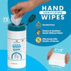 1 Pack Hand Sanitizing Wipes, 75 Count Canister Disposable Hand Sanitizer Wipes, Fresh Scent, Lint Free & Durable