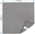 HOMEXCEL Grey Microfiber Cleaning Cloth, 8 Pack Cleaning Towels for Kitchen, Lint Free, Scratch-Free, Highly Absorbent, and Reusable Cleaning Rags for House, Window and Glass, Cars, 11.5 X11.5 inch