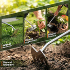 Upgraded Weed Puller Tool, 4-Tooth Manganese Steel Manual Weeders, Portable Garden Weed Remover Tools for Vegetable Gardening Backyard Farm Planting & Weeding